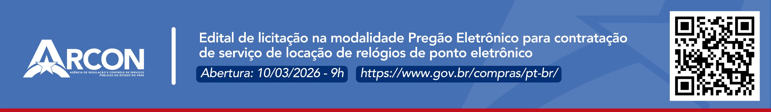 Licitação para contratação de locação de ponto eletrônico